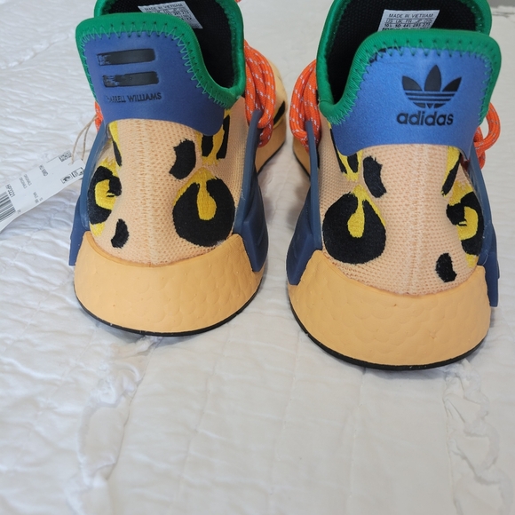 Adidas Pharrell x NMD Human Race Kicks 10.5 NWT Animal Print Pulse Amber Leopard - Picture 7 of 12